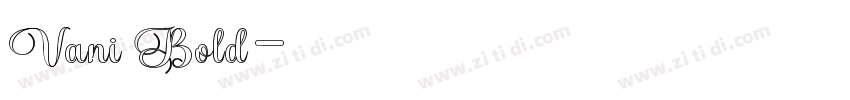 Vani Bold字体转换
